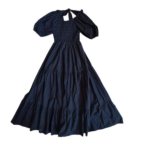 Cleobella x Catherine Schwarzenegger Women’s Sz XS Black Puff Sleeve Maxi Dress - Picture 2 of 14